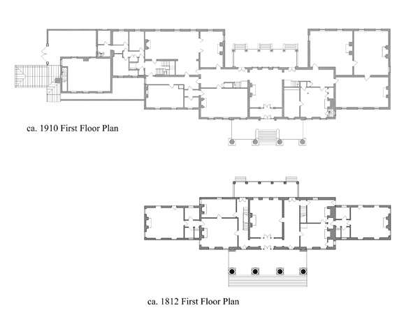 Comparison of the duPont's First Floor Plan with the Madison Family's First Floor Plan